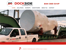 Tablet Screenshot of docksidelogistics.com